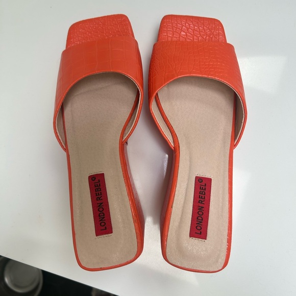 orange women’s alligator wedges Wedge HEELS - Picture 8 of 10